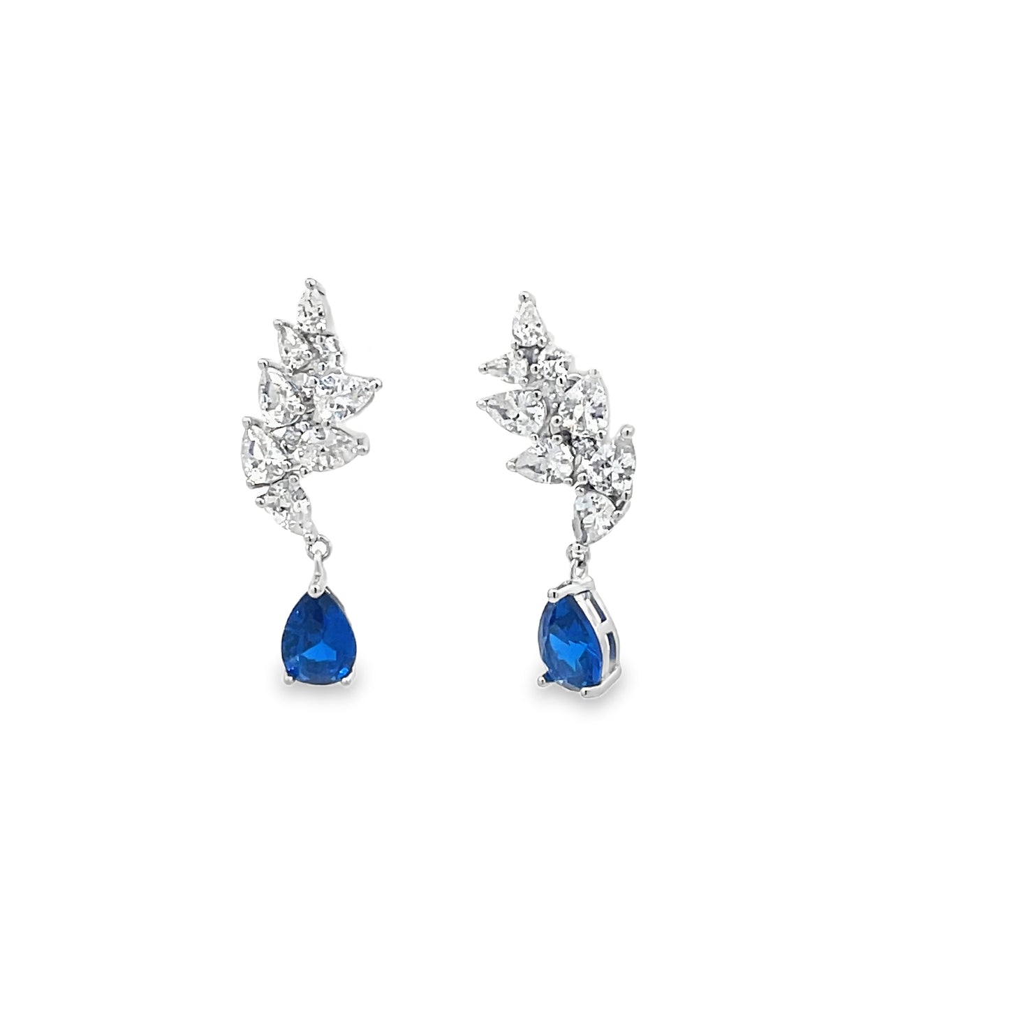 Elegant Blue and Silver Earrings