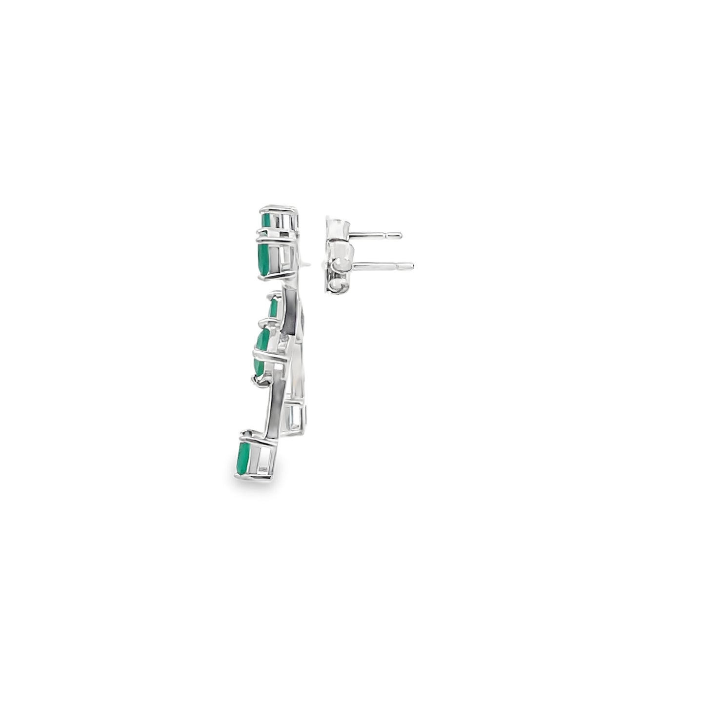 Elegant Green Gemstone Earrings
