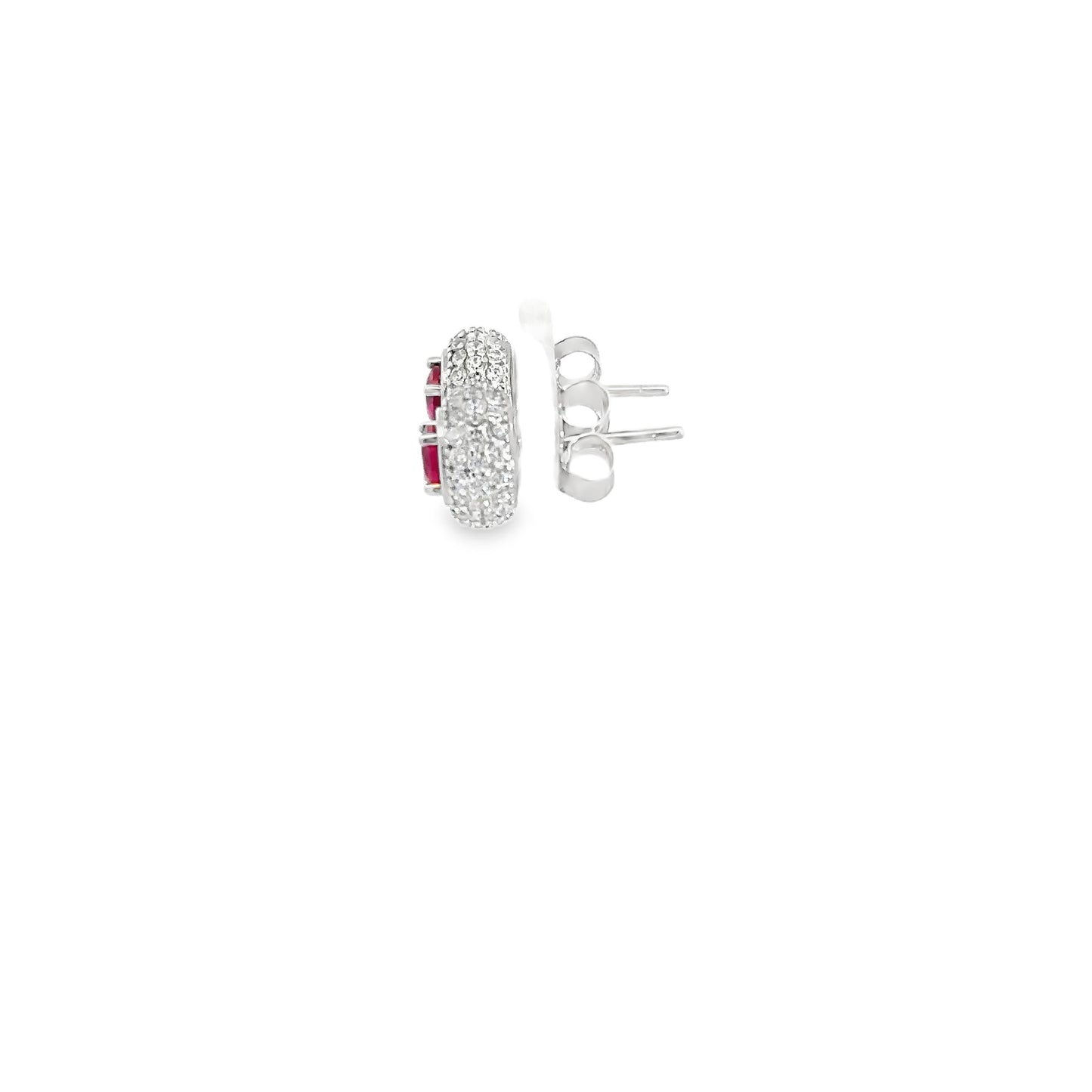 Elegant Ruby Stud Earrings