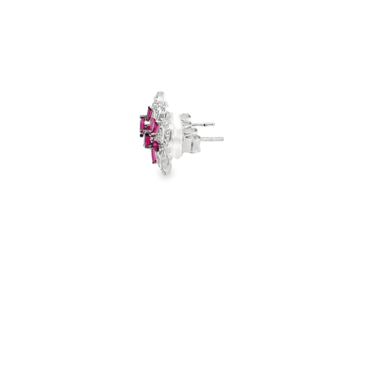 Elegant Floral Pink Earrings