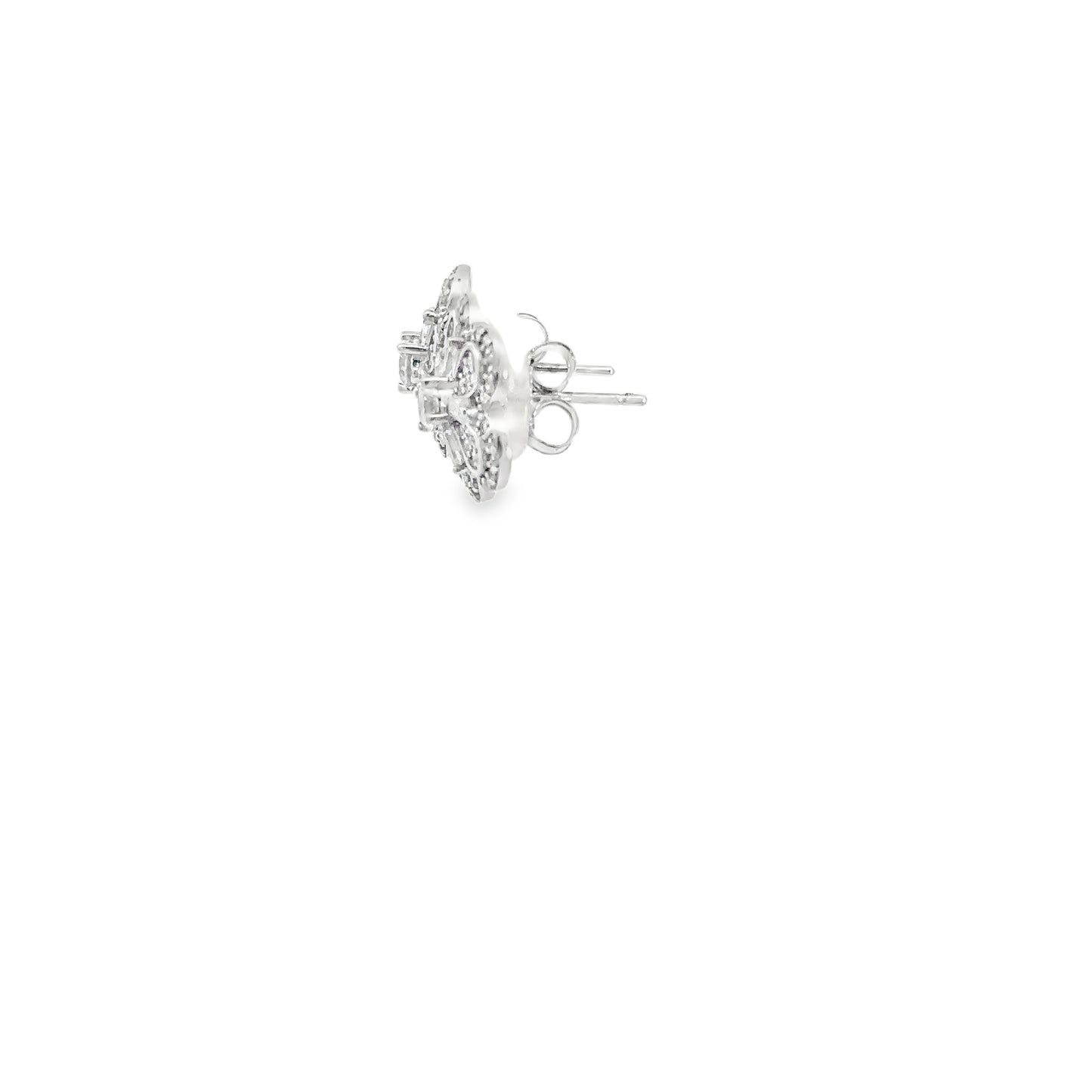 Elegant Floral Diamond Earrings