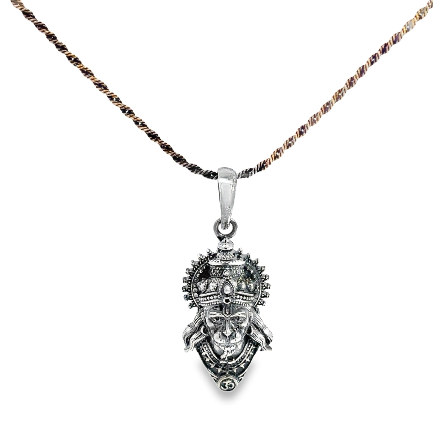 Intricate Silver Hanuman Pendant