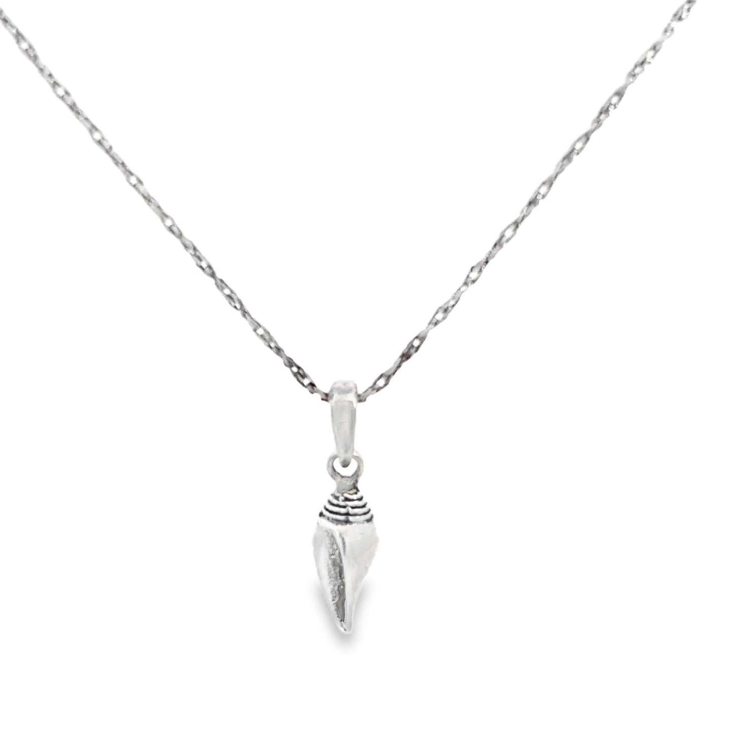 Elegant Silver Shell Pendant