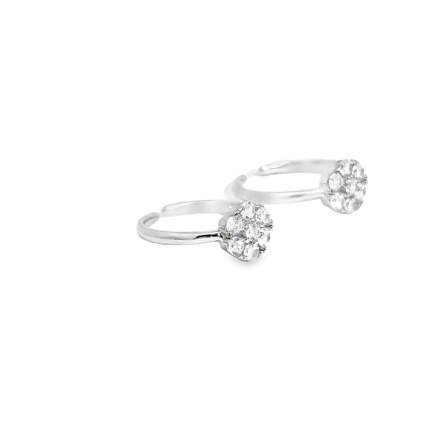 Elegant Floral Toe-Rings