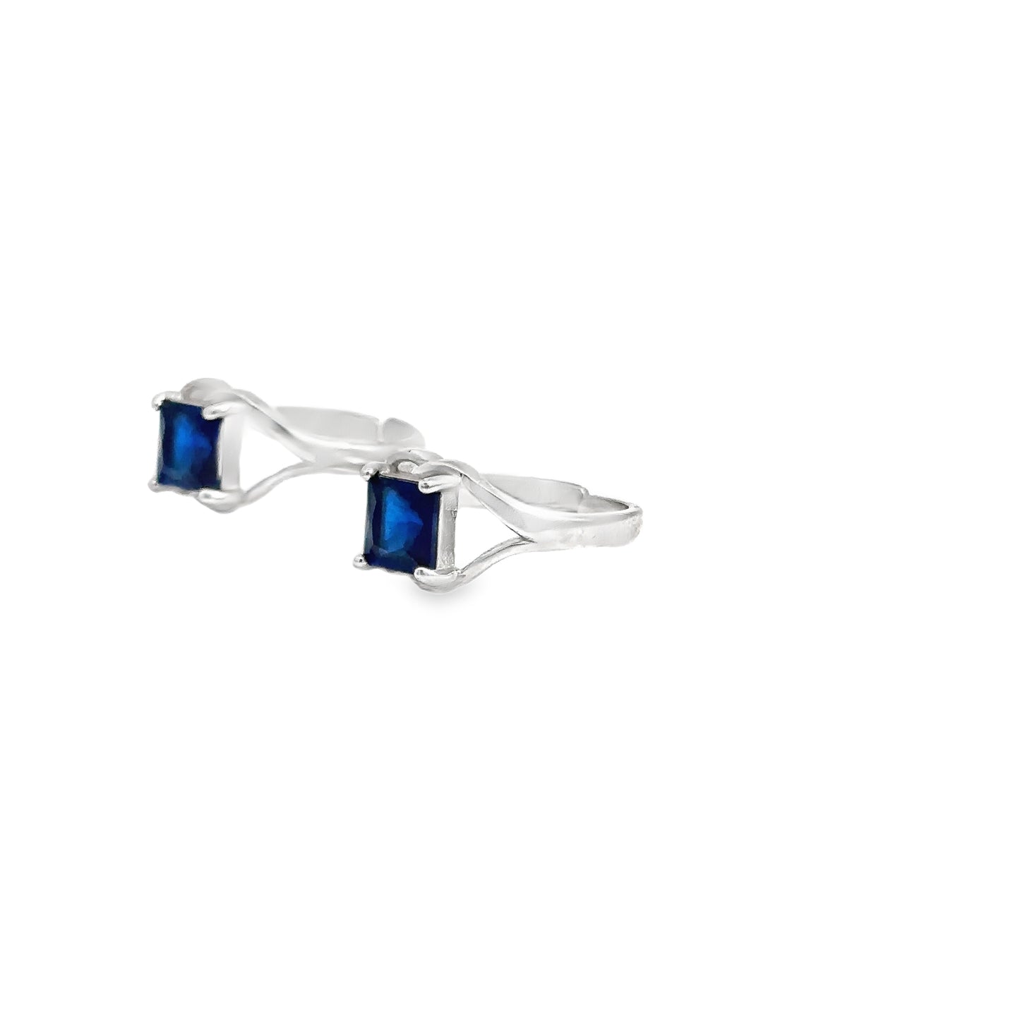 Elegant Blue Gemstone Toe-Rings
