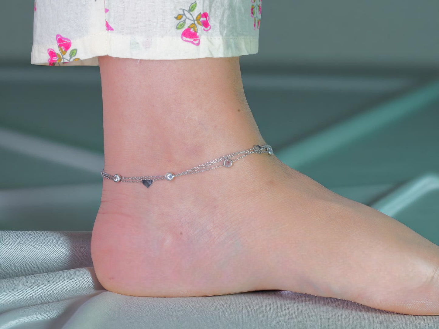 Tri love Sparkle Anklet