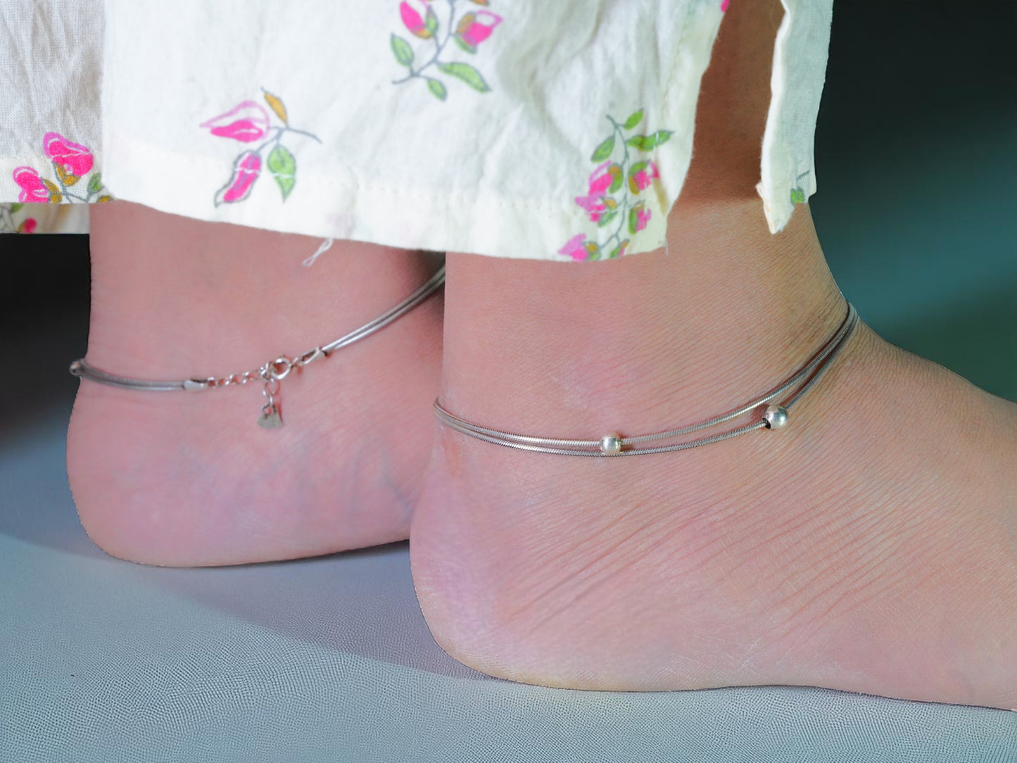 Silver Drift Anklet