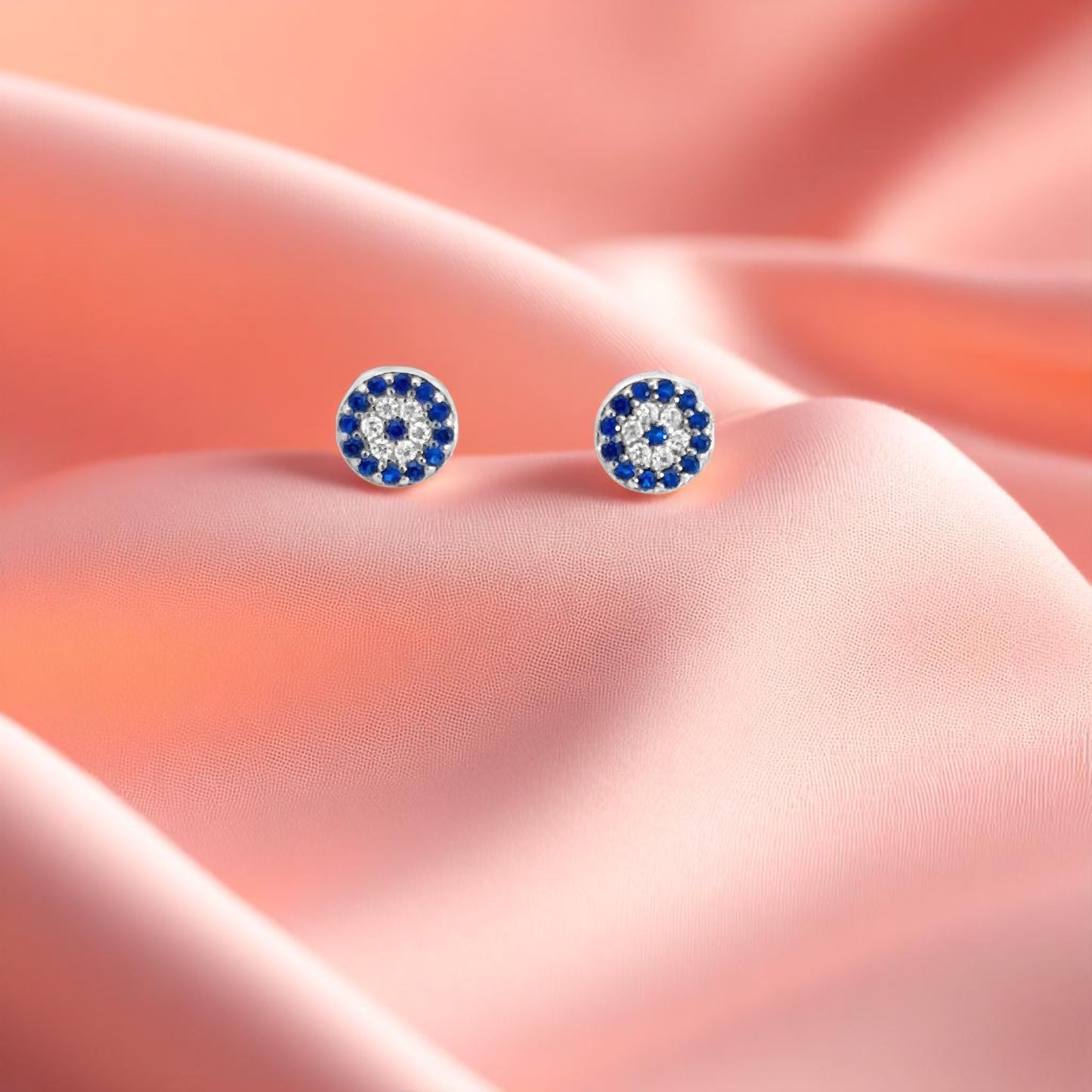 Elegant Blue Stud Earrings