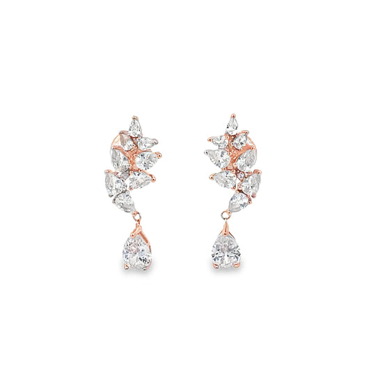 Elegant Rose Gold Drop Earrings