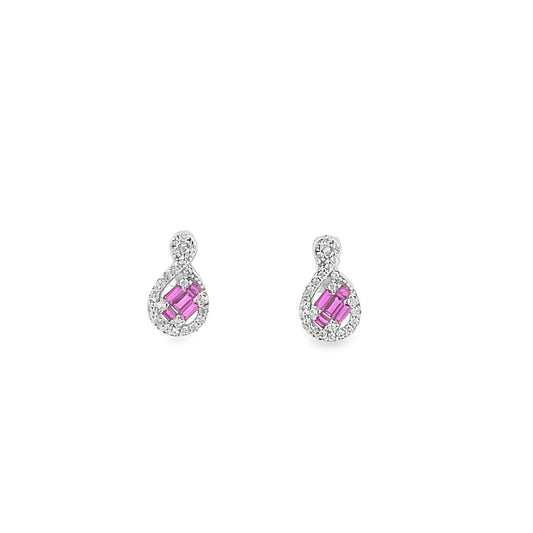 Elegant Pink Drop Earrings