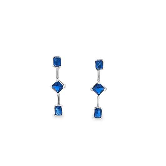 Elegant Blue Gemstone Earrings