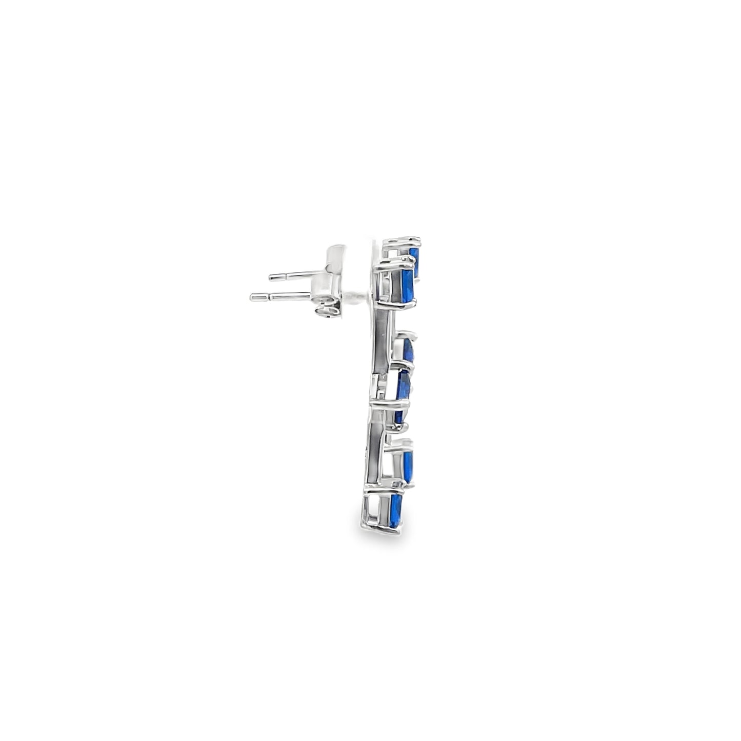 Elegant Blue Gemstone Earrings