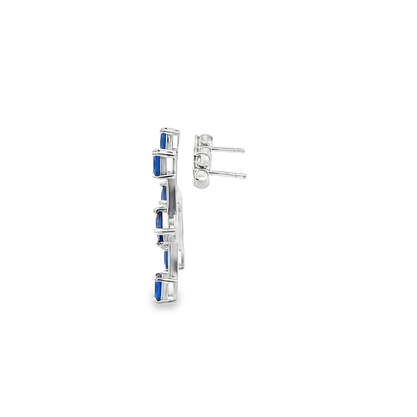 Elegant Blue Gemstone Earrings