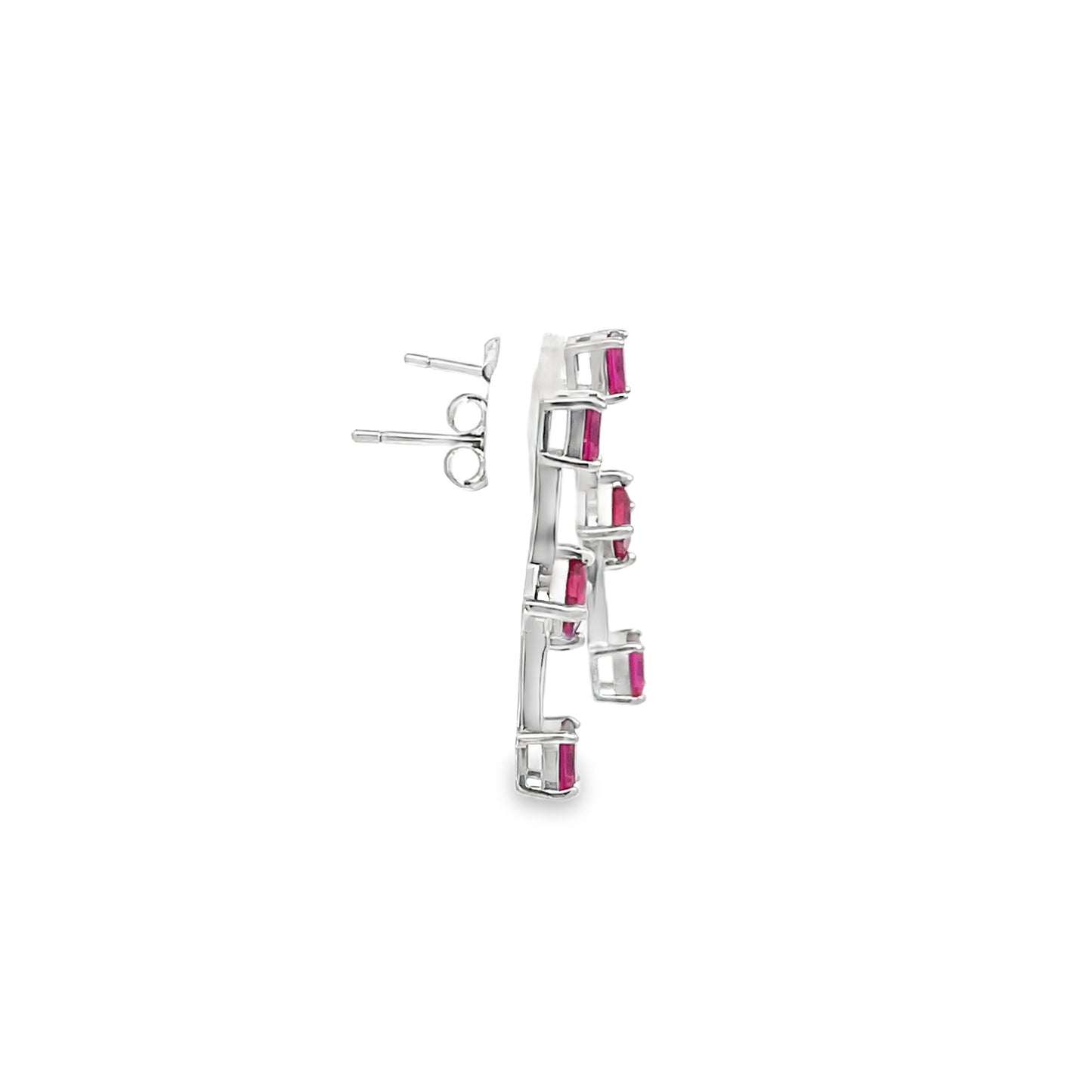 Elegant Ruby Drop Earrings