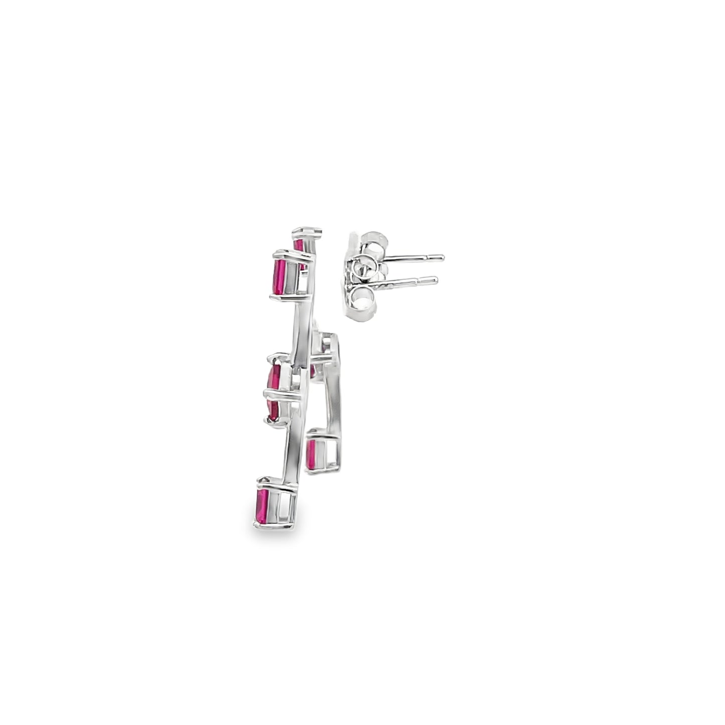 Elegant Ruby Drop Earrings