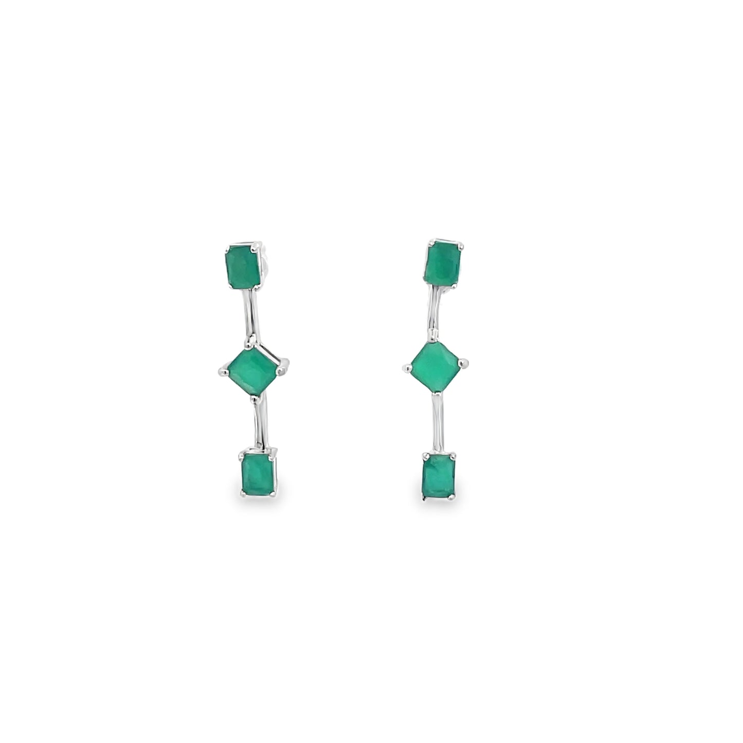 Elegant Green Gemstone Earrings