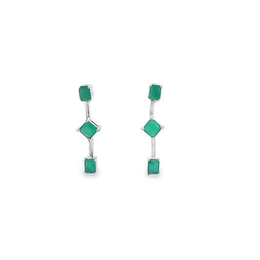 Elegant Green Gemstone Earrings