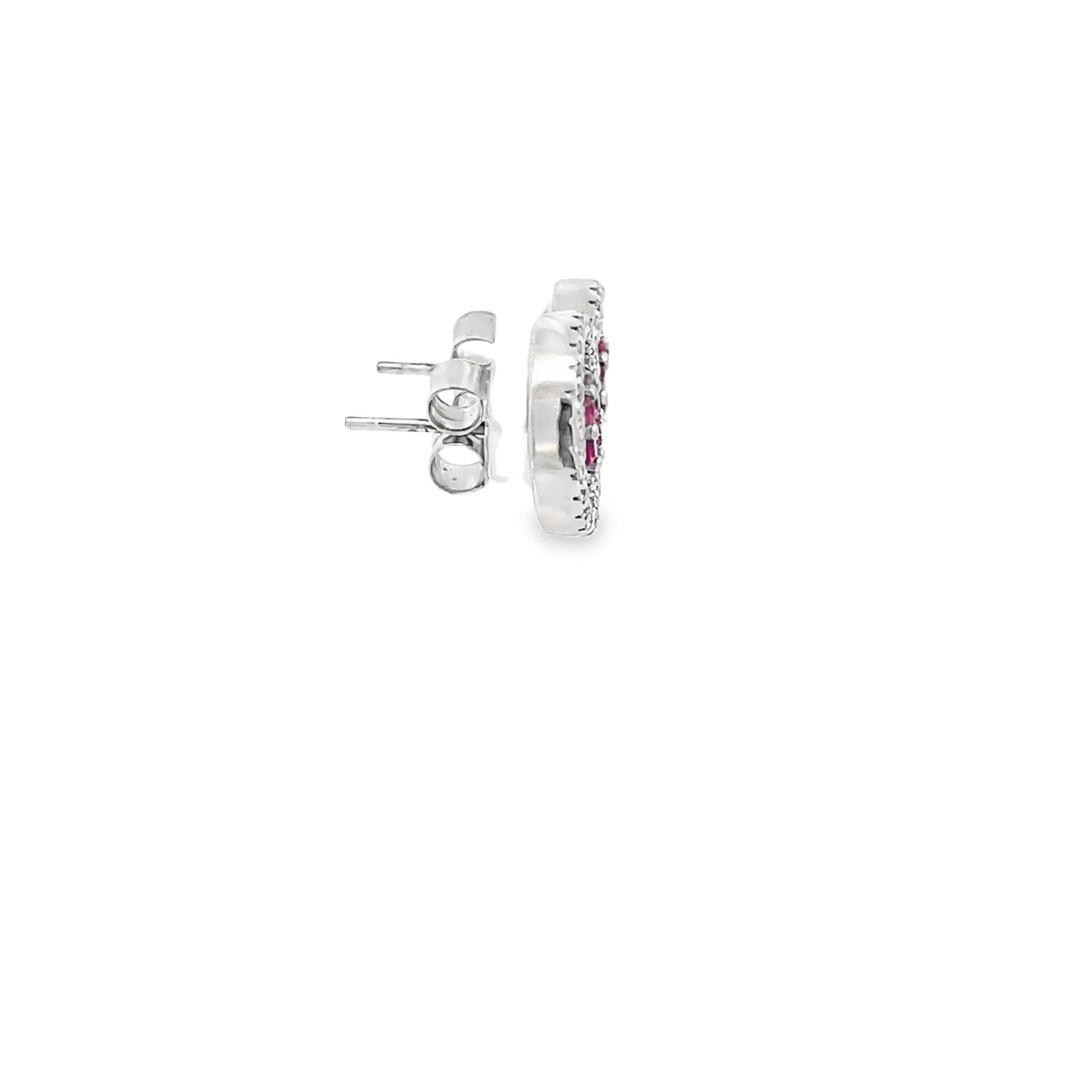 Elegant Ruby and Diamond Earrings