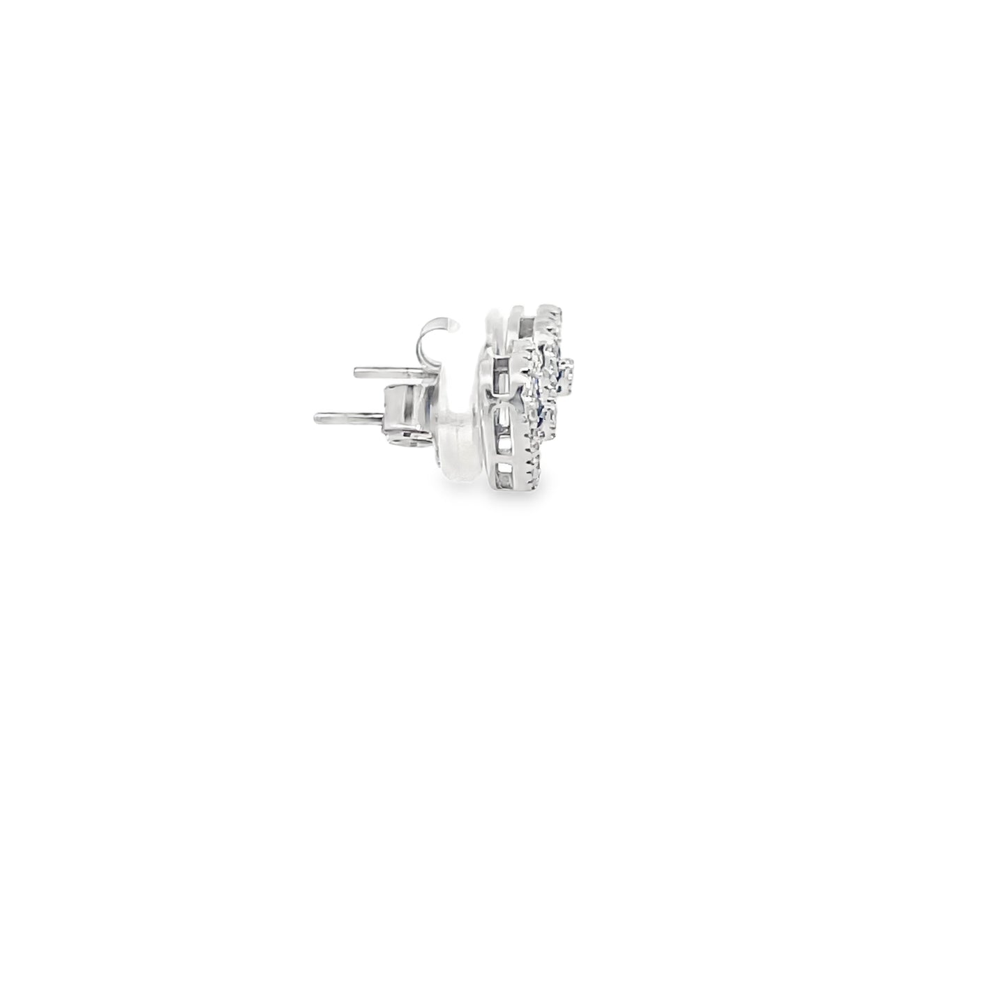 Elegant Heart-Shaped Blue Earrings