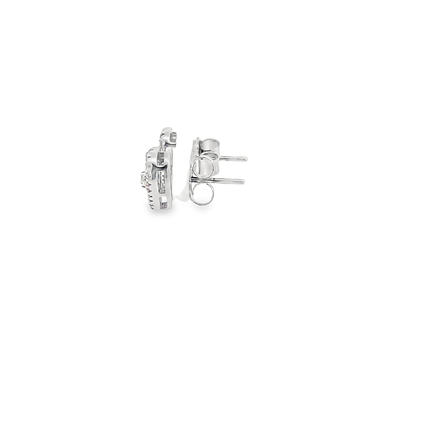 Elegant Heart-Shaped Blue Earrings