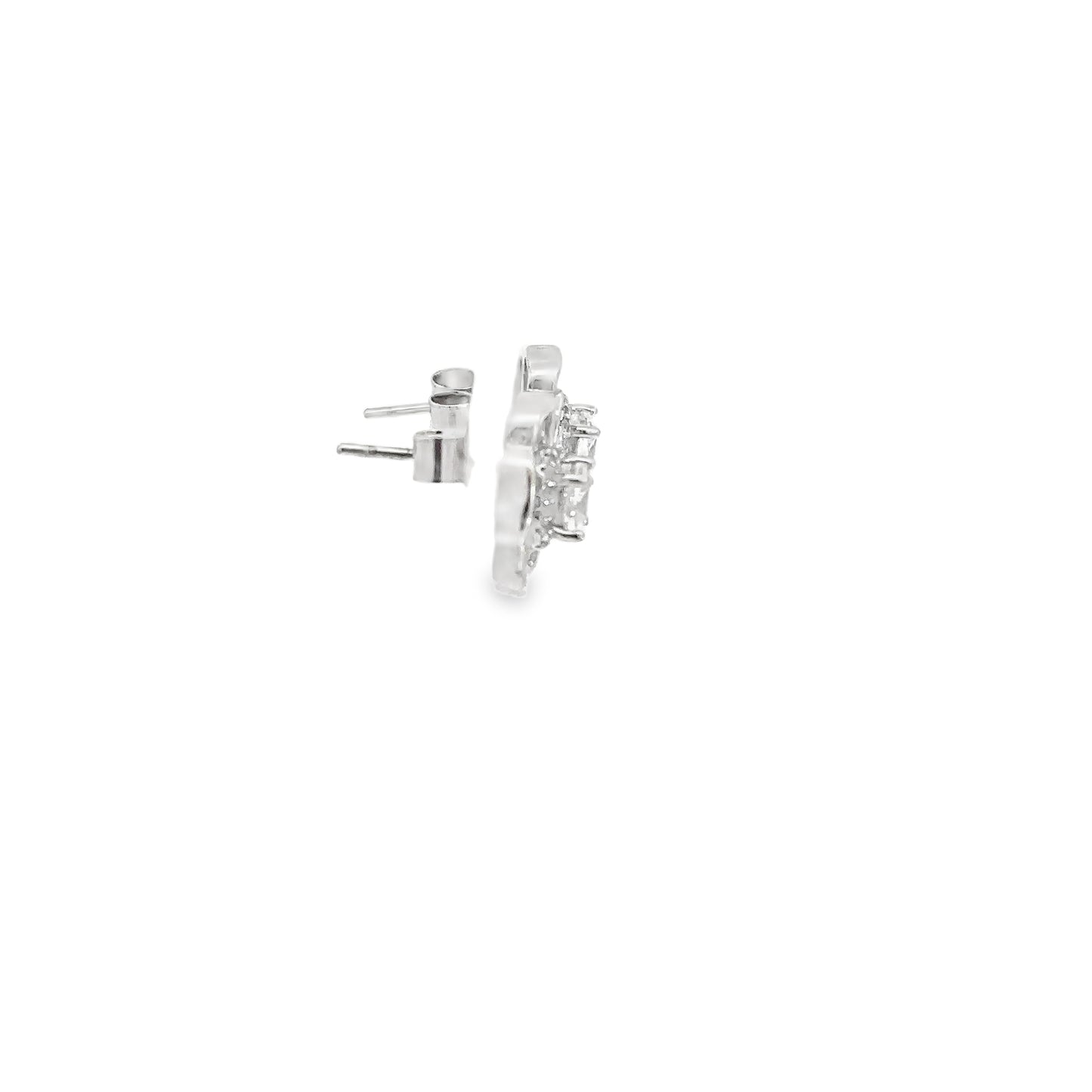 Elegant Floral Diamond Earrings