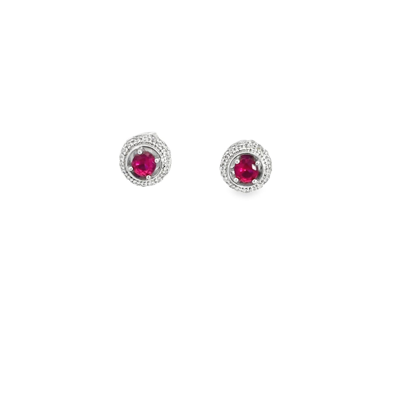Elegant Ruby Stud Earrings