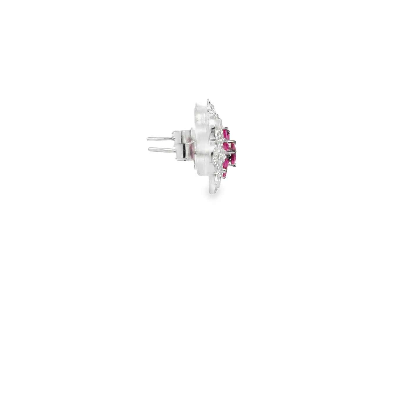 Elegant Floral Pink Earrings