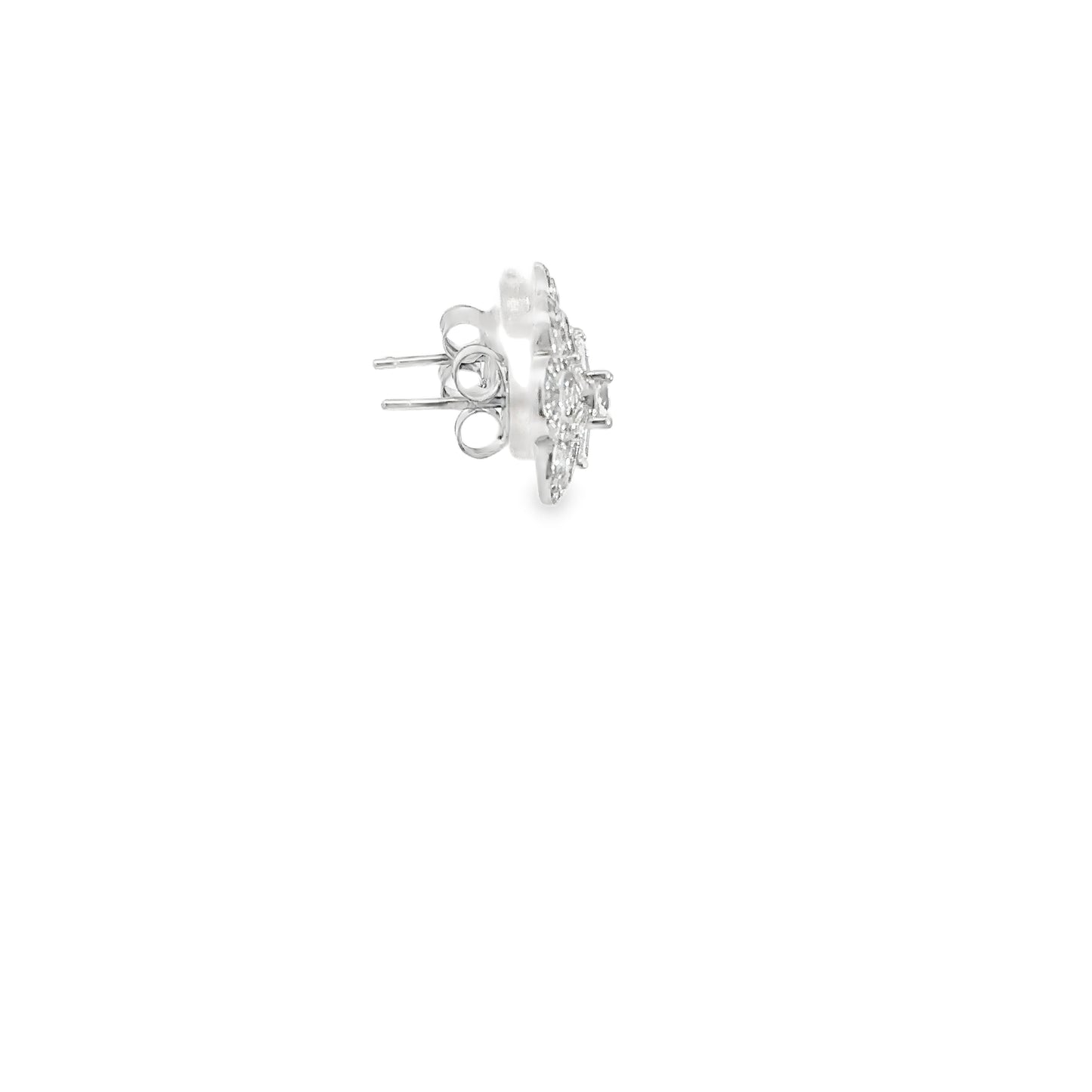 Elegant Floral Diamond Earrings