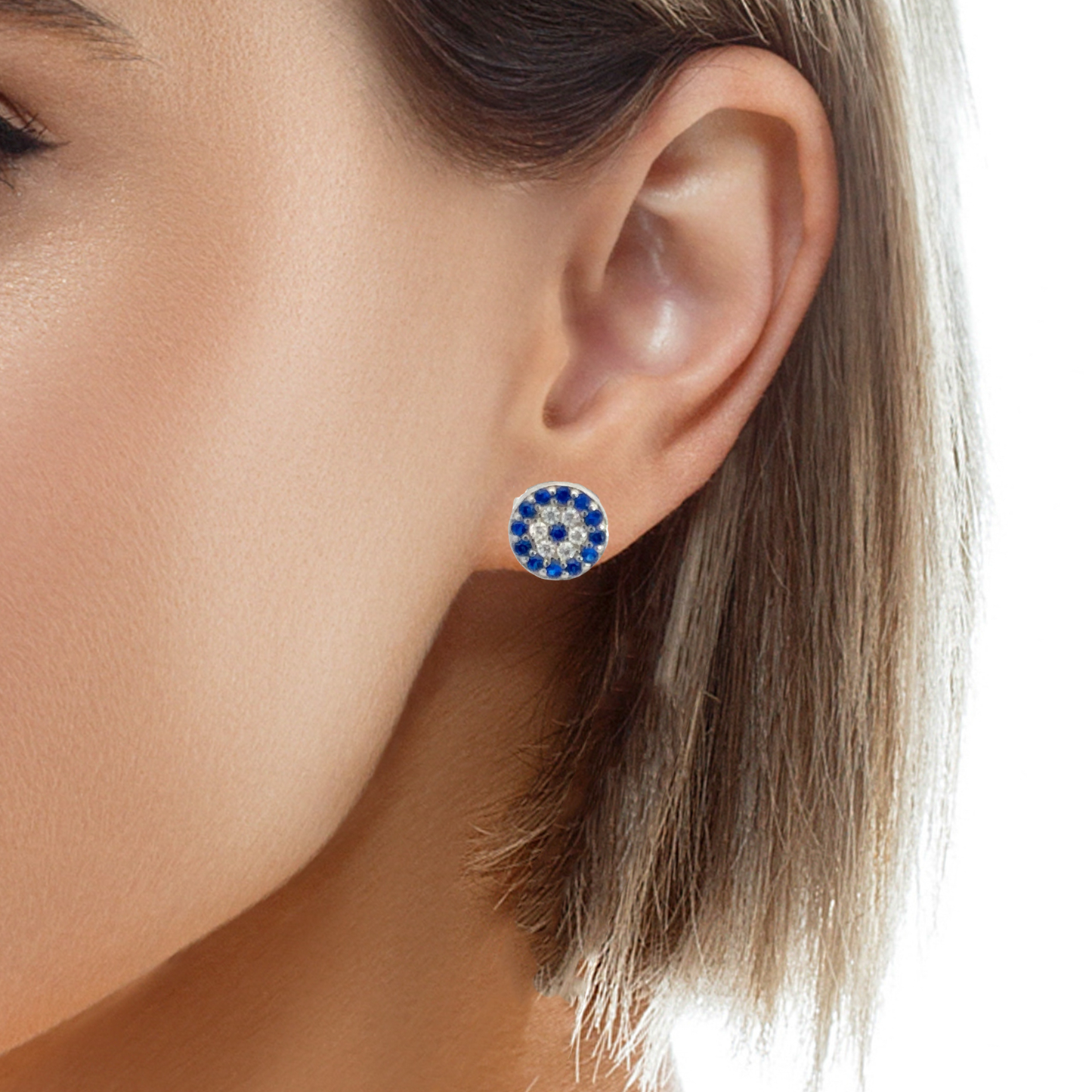 Elegant Blue Stud Earrings