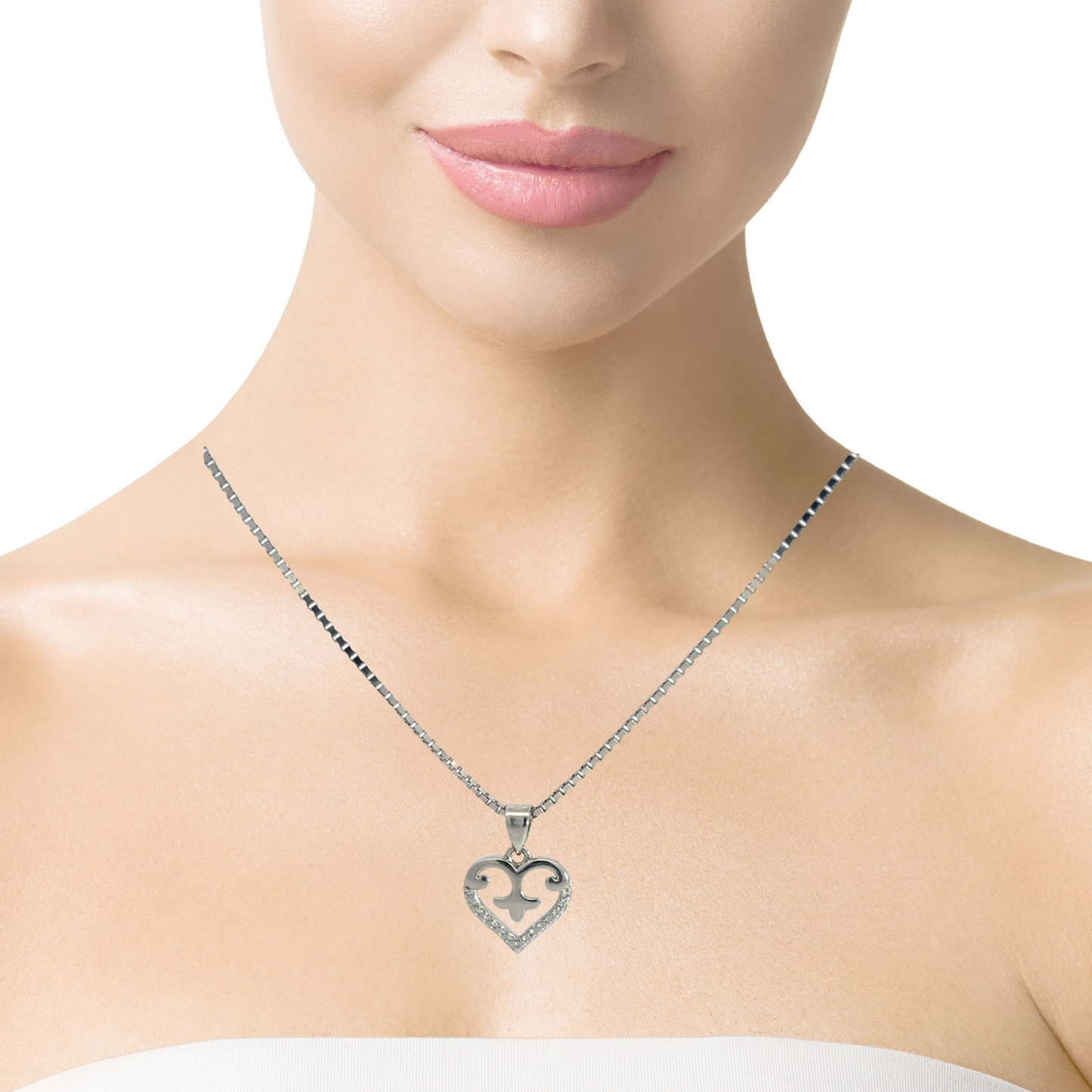 Elegant Heart Pendant Necklace