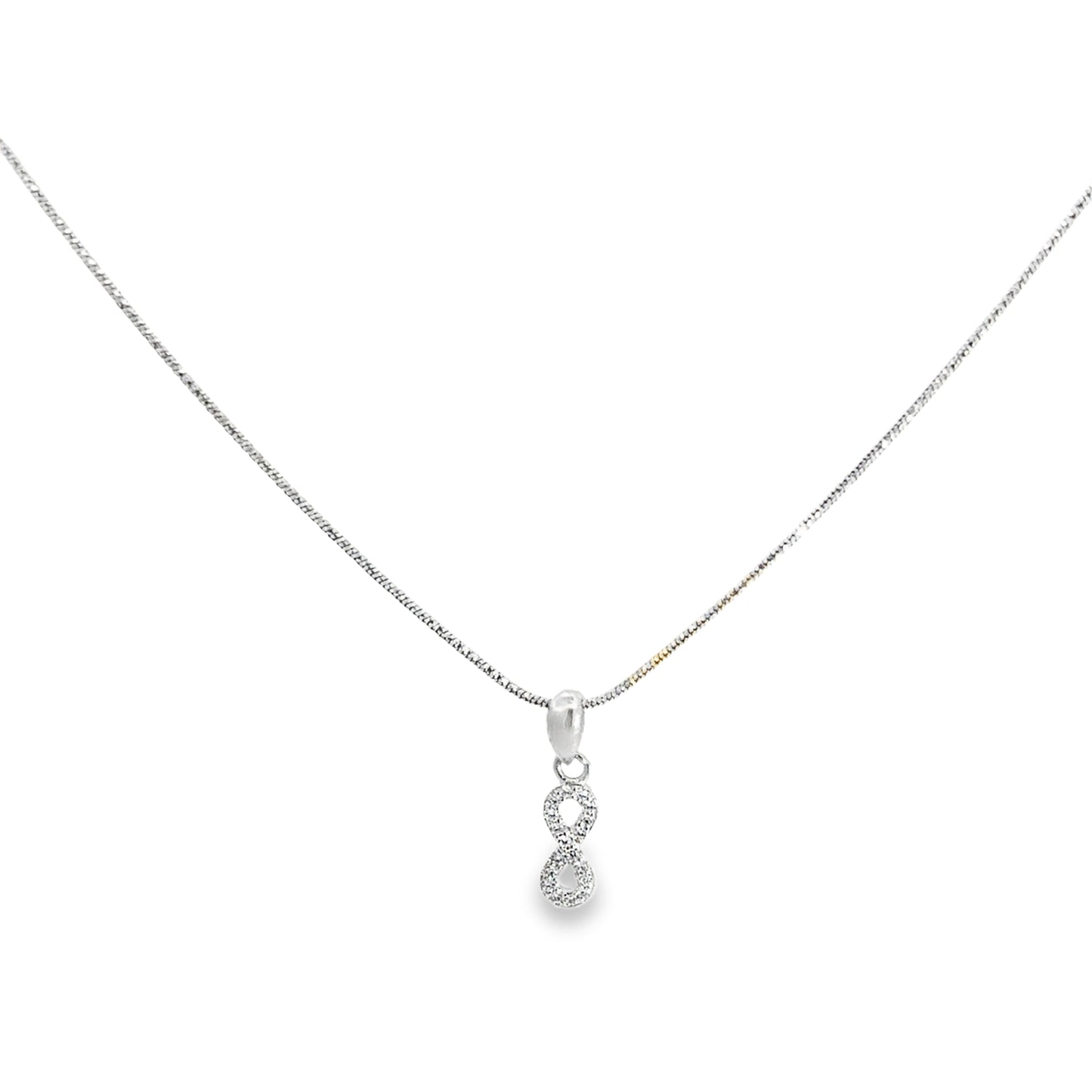 Elegant Silver Infinity Pendant Necklace