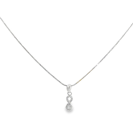 Elegant Silver Infinity Pendant Necklace