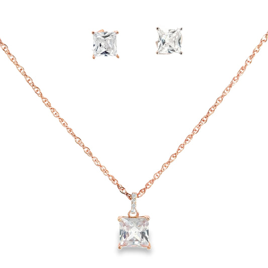 Elegant Rose Gold Jewelry Set