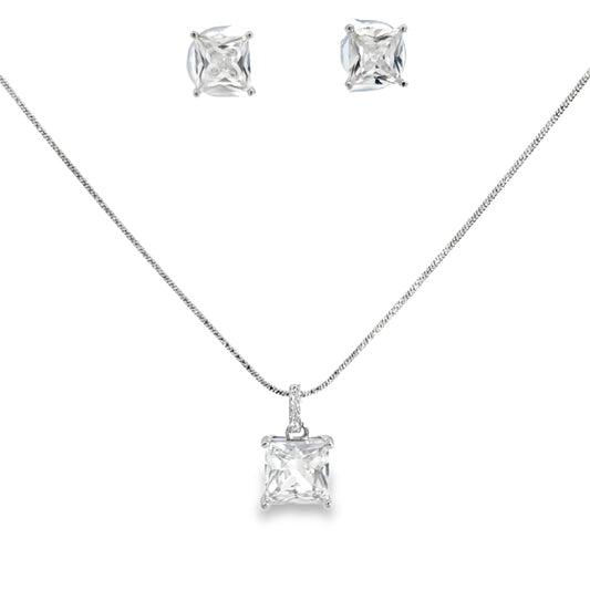 Elegant Jewelry Set with Pendant and Earrings