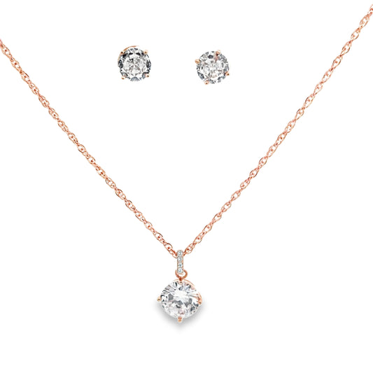 Elegant Rose Gold Jewelry Set