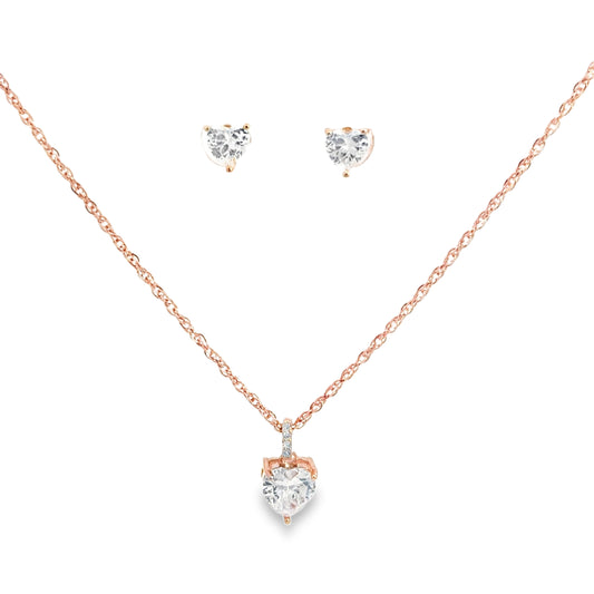 Elegant Heart-Shaped Jewelry Set