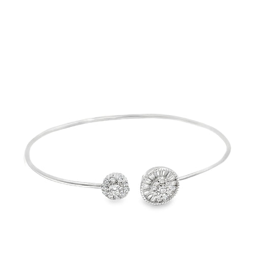 Elegant Silver Bracelet with Sparkling Accents