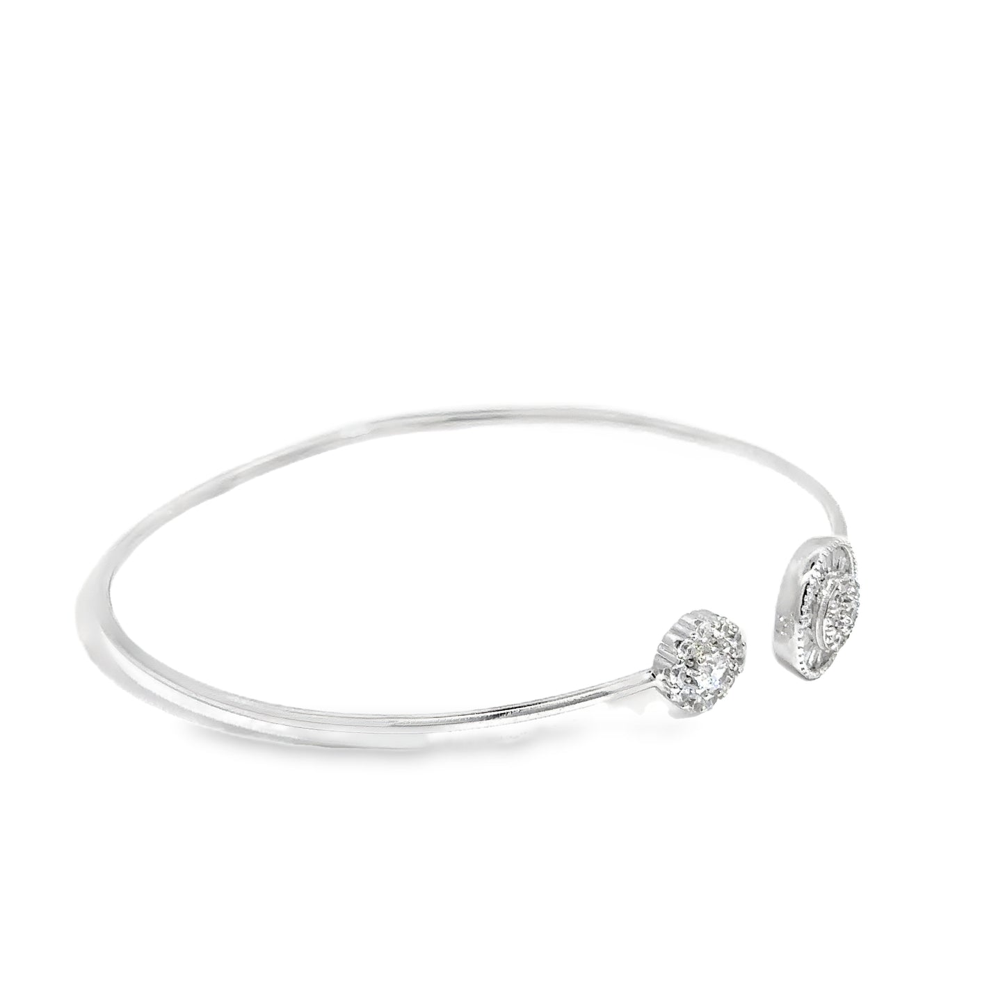 Elegant Silver Bracelet with Sparkling Accents