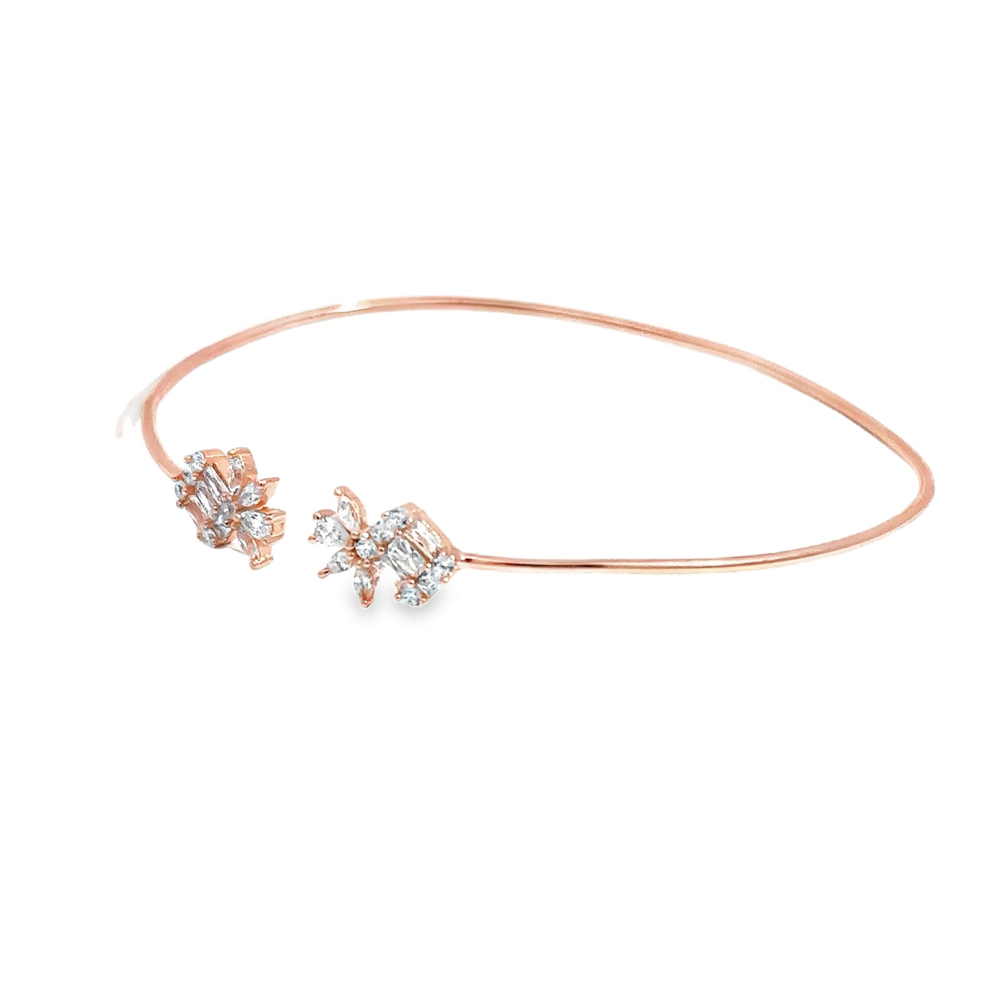 Elegant Rose Gold Floral Bracelet