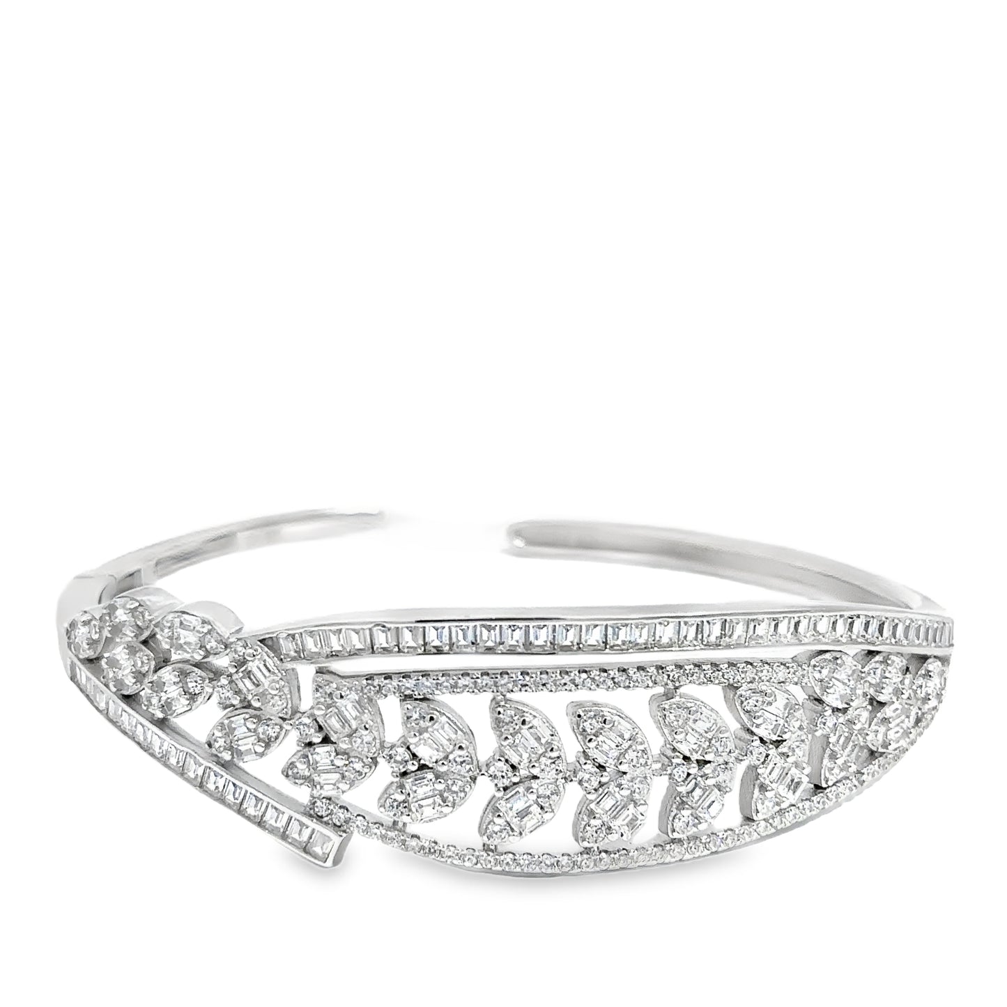 Elegant Silver Leaf Bracelet