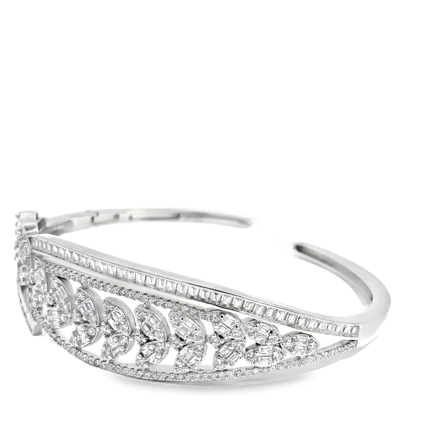 Elegant Silver Leaf Bracelet