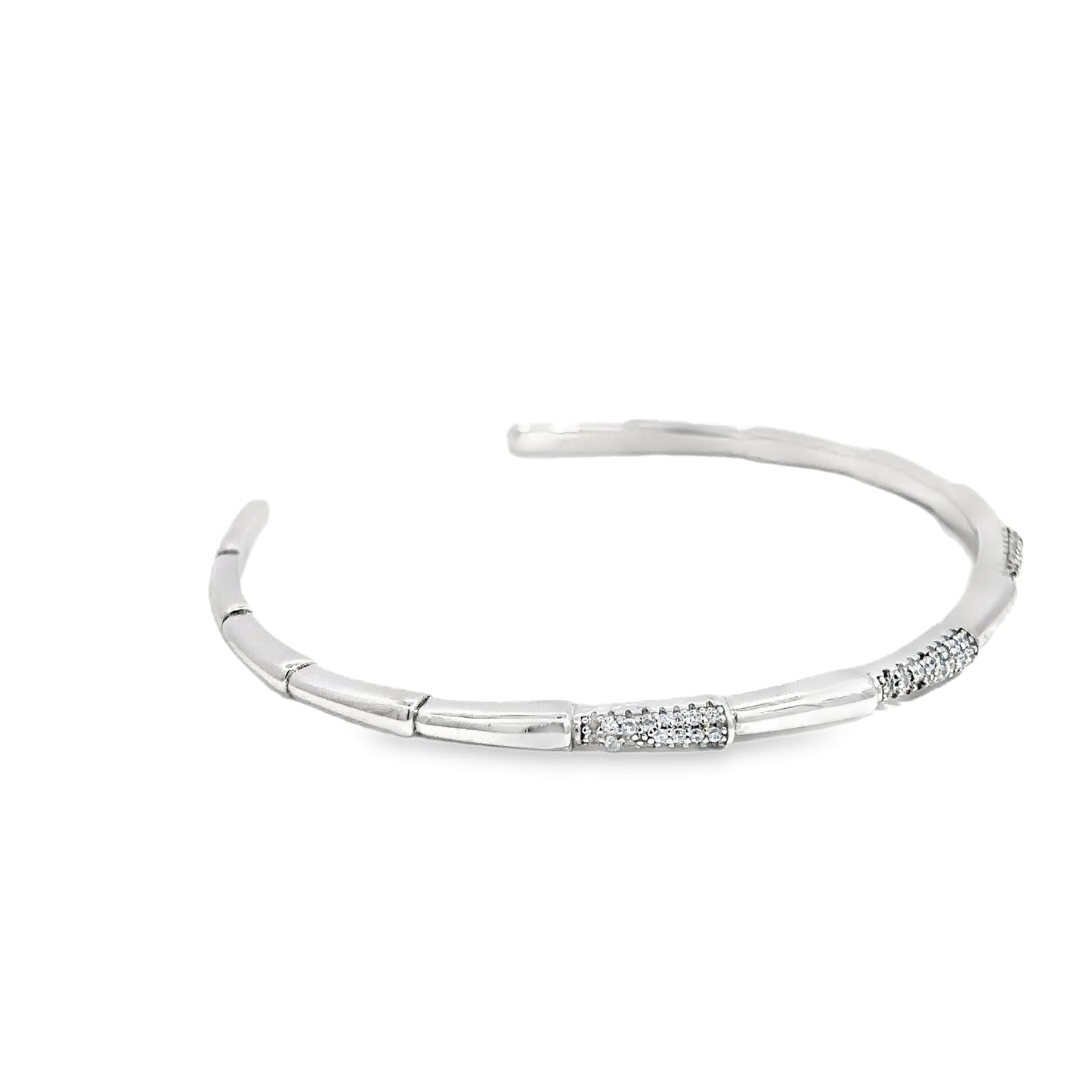 Elegant Silver Bracelet with Sparkling Accents