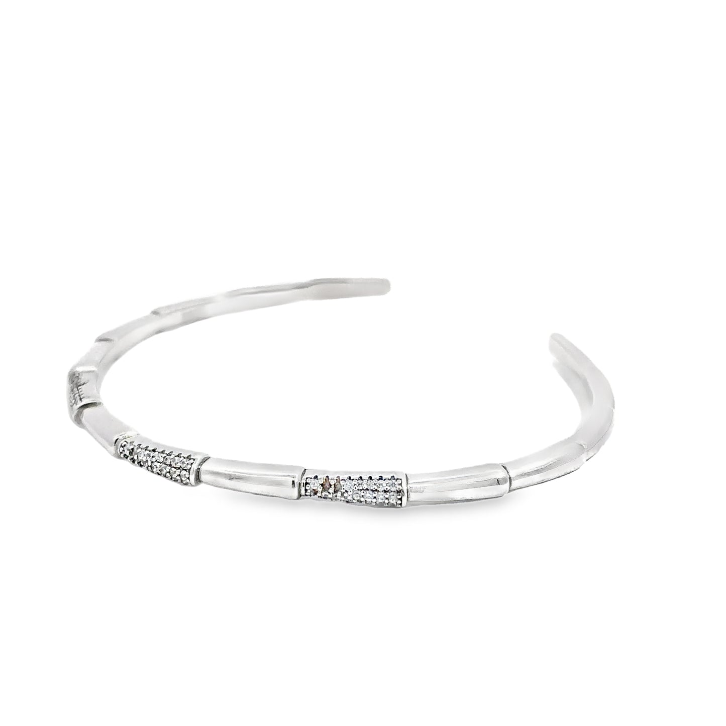 Elegant Silver Bracelet with Sparkling Accents