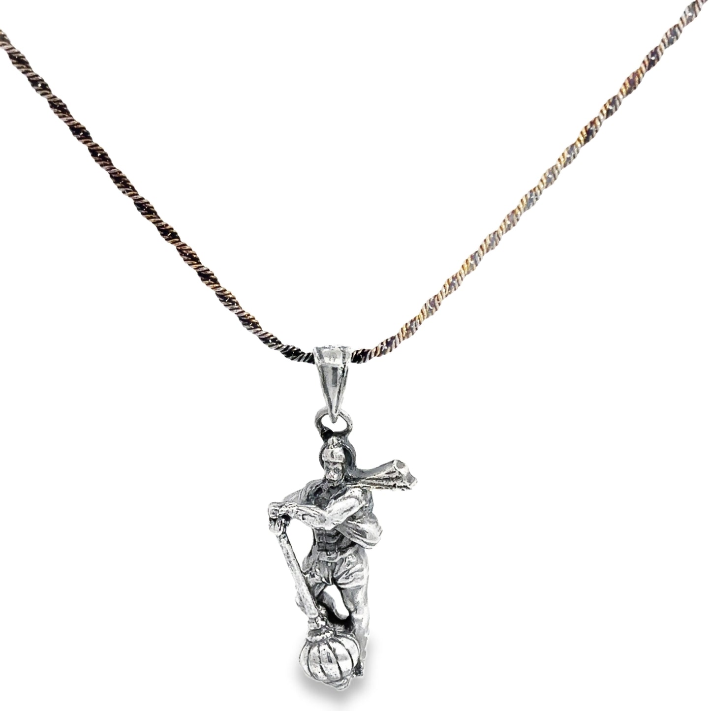 Intricate Silver Hanuman Pendant