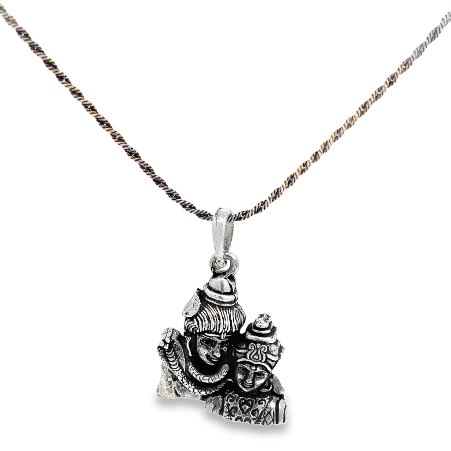 Intricate Silver Pendant of Deities