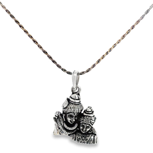 Intricate Silver Pendant of Deities
