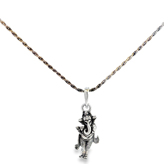 Elegant Silver Ganesh Pendant