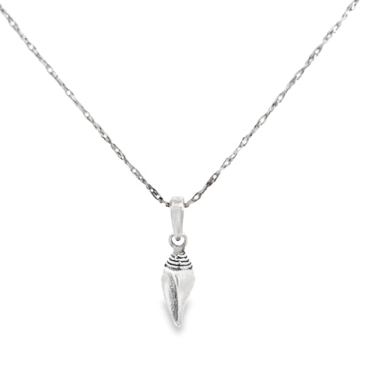Elegant Silver Shell Pendant