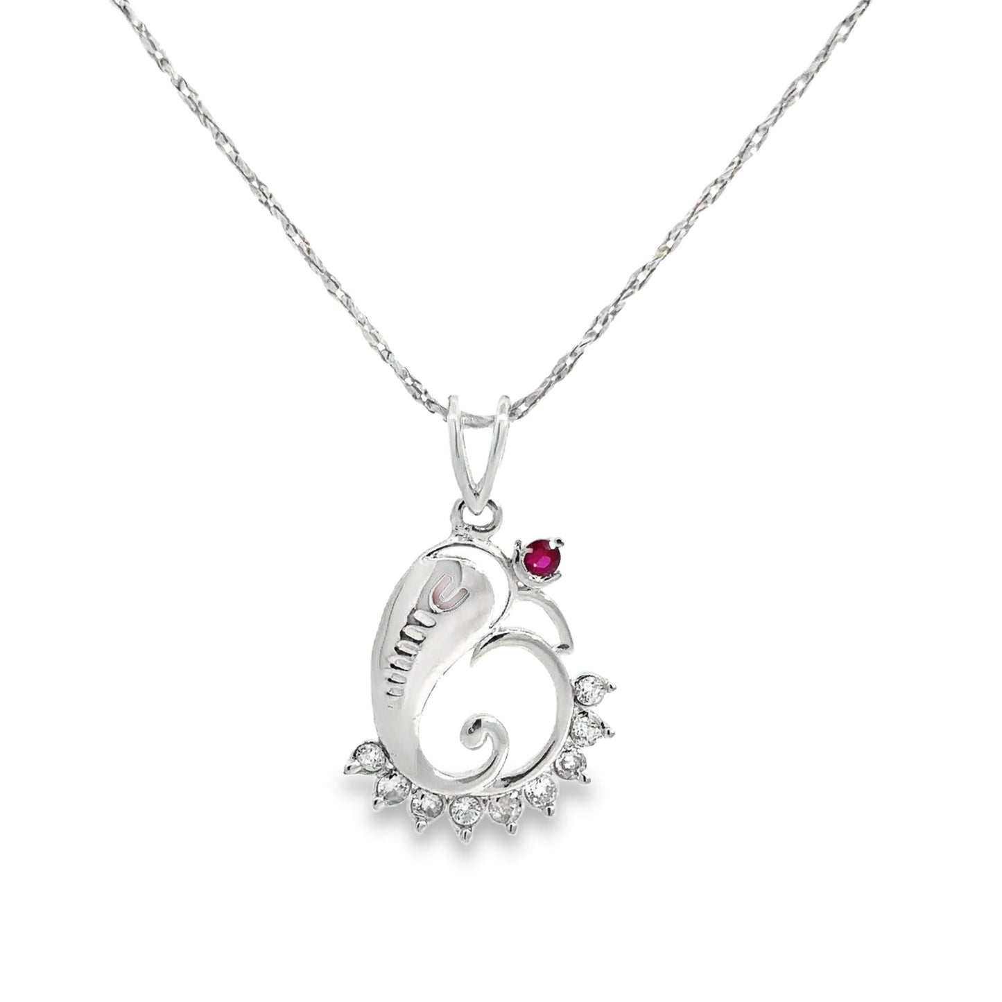 Elegant Silver Shree Ganesh Pendant
