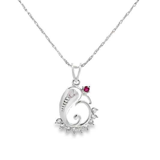 Elegant Silver Shree Ganesh Pendant